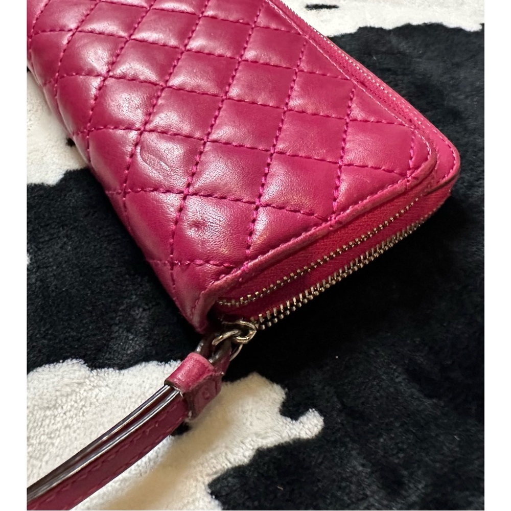 Coach Women’s Elegant Pink Quilted Leather Wallet * FLAWS! - Picture 5 of 8